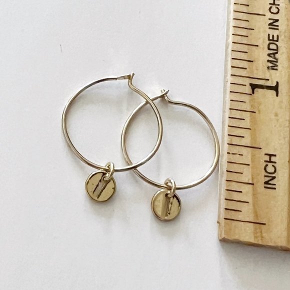 & Other Stories Mini Charm Hoop Earrings Gold - Picture 2 of 2